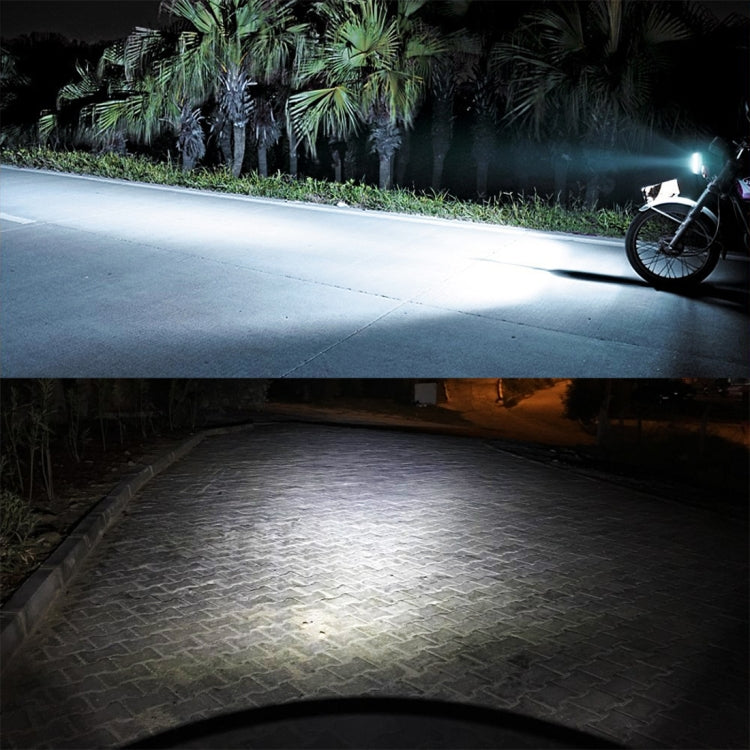 BA20D DC12V / 7.4W Motorcycle LED Headlight with 24LEDs SMD-3030 Lamp Beads, BA20D Style 1 (White Light), BA20D Style 1 (Yellow + White)