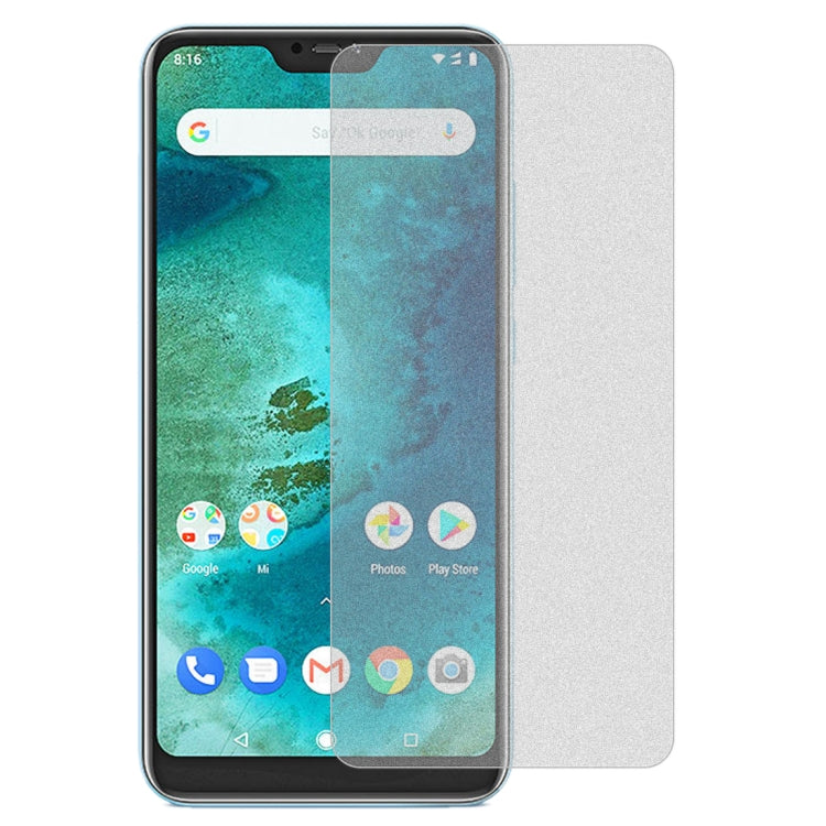50 PCS Non-Full Matte Frosted Tempered Glass Film for Xiaomi Redmi 6 Pro, No Retail Package