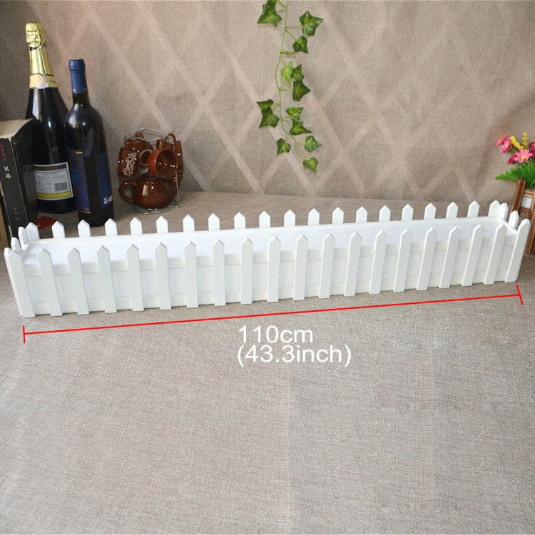 Wooden Flower Planter Fence Storage Holder Pot with Foam, Size: 110cm x 9cm x 11cm, Length: 110cm