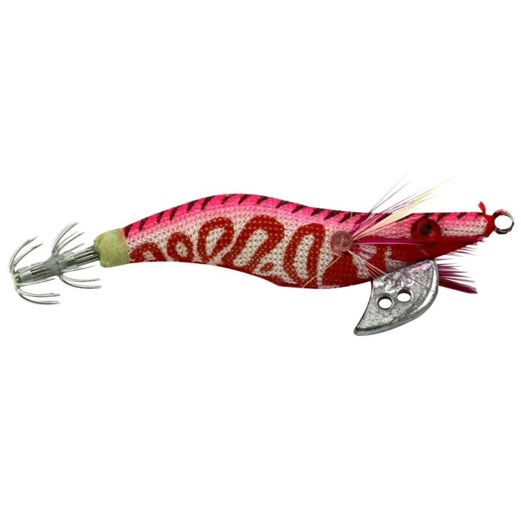 HENGJIA 8cm Plastic Hard Baits Squid Fishing Lures Decoy Wood Shrimp Baits, 1# (Magenta+Dark Red), 2# (Orange + Yellow), 3# (Yellow), 5# (Magenta), 6# (Orange)