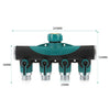 4 In 1 Multi-function Garden Water Sprinklers Lawn Irrigation Valve Water Dividing Controller Water Pipe Shunt, EU Plug, EU Plug