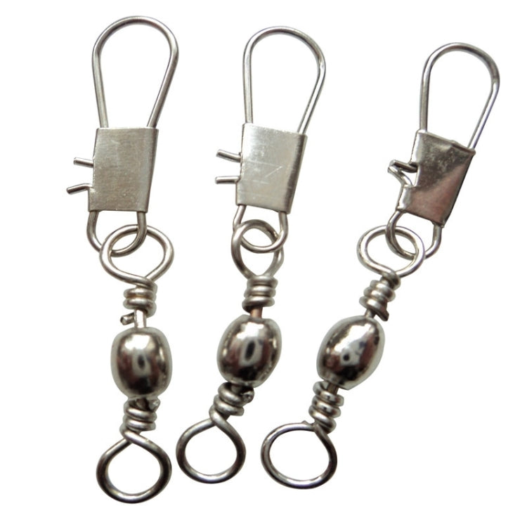 20pcs 8# 3.5cm Fishing Connectors Barrel Swivel with Safety Snap Ring, 20pcs 8# 3.5cm