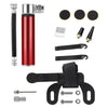 Manual Mini Portable Bicycle Aluminum Alloy Pump+ Glue-free Tire Patch + Fish-shaped Tire Lever, Inflator + Glue-free Tire Patch + Fish-shaped Tire Lever Red, Inflator + Glue-free Tire Patch + Fish-shaped Tire Lever Silver������������������������������...