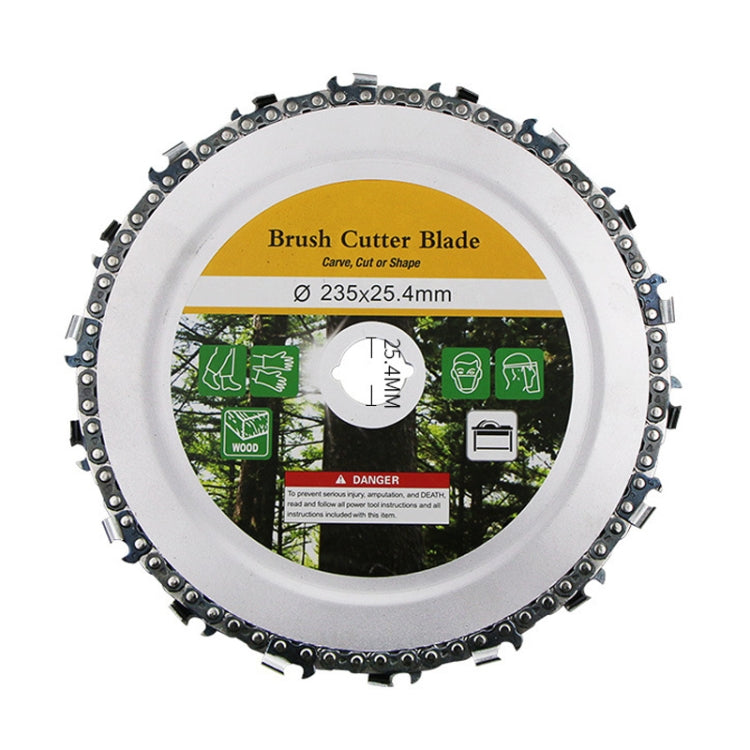 9 inch Wood Slotted Saw Blade Angle Grinder Chain Tray, 229mm