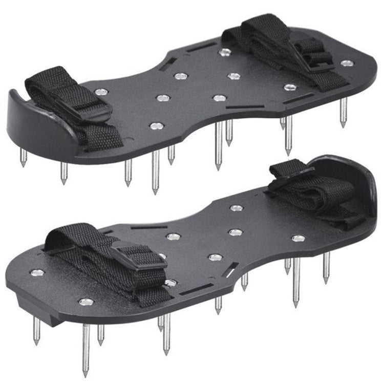 Garden Lawn Garden Tools Grass Ripper Spiked Shoes with 4 Plastic Buckles, With 4 Plastic Buckles (Black), With 4 Plastic Buckles (Green)