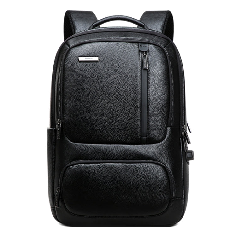 Bopai 851-023911 Top-grain Leather Business Breathable Anti-theft Man Backpack, Size: 28x18x42cm, 851-023911