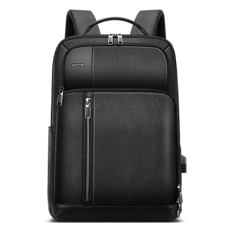 Bopai 851-036611 Large Capacity Top-grain leather Business Breathable Man Backpack, Size: 30x12x43cm, 851-036611