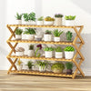 4-Layer Balcony Living Room Collapsible Solid Wood Flower Stand Potted Planting Shelves, Length: 100cm, 100cm 4-Layer