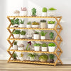 5-Layer Balcony Living Room Collapsible Solid Wood Flower Stand Potted Planting Shelves, Length: 100cm, 100cm 5-Layer