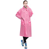 Fashion Adult Lightweight EVA Transparent Frosted Raincoat Big Hat With Pocket Size: L