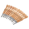 WLXY 12 PCS / Set Wood Carving Chisels Knife Basic Woodcut Working Handmade Rubber Stamps Hand Tools, WL-9330
