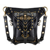 FHG131BK Skull Head Decoration Multi-function PU Leather One-shoulder Crossbody Bag Waist Bag for Ladies, 21 x 16cm