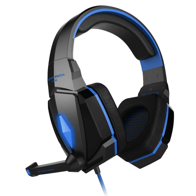 KOTION EACH G4000 Stereo Gaming Headphone Headset Headband with Mic Volume Control LED Light for PC Gamer,Cable Length: About 2.2m(White + Red), PC0105L, PC0105R, PC0105W