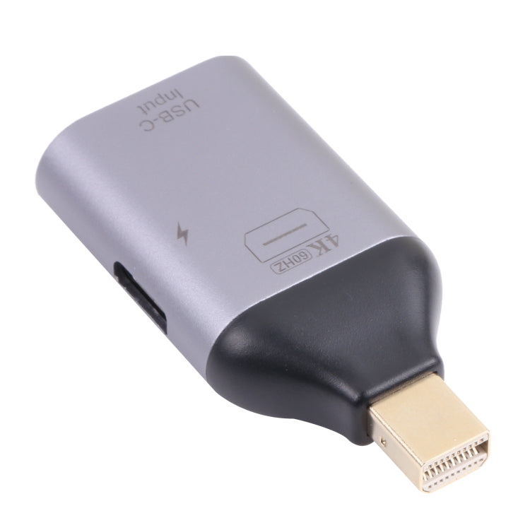 2 in 1 4K 60Hz Mini DP Male to USB-C / Type-C Charging + USB-C / Type-C Female Adapter, Mini DP