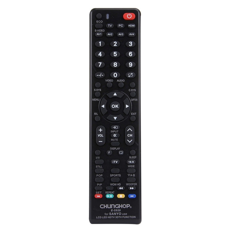 CHUNGHOP E-S920 Universal Remote Controller for SANYO LED TV / LCD TV