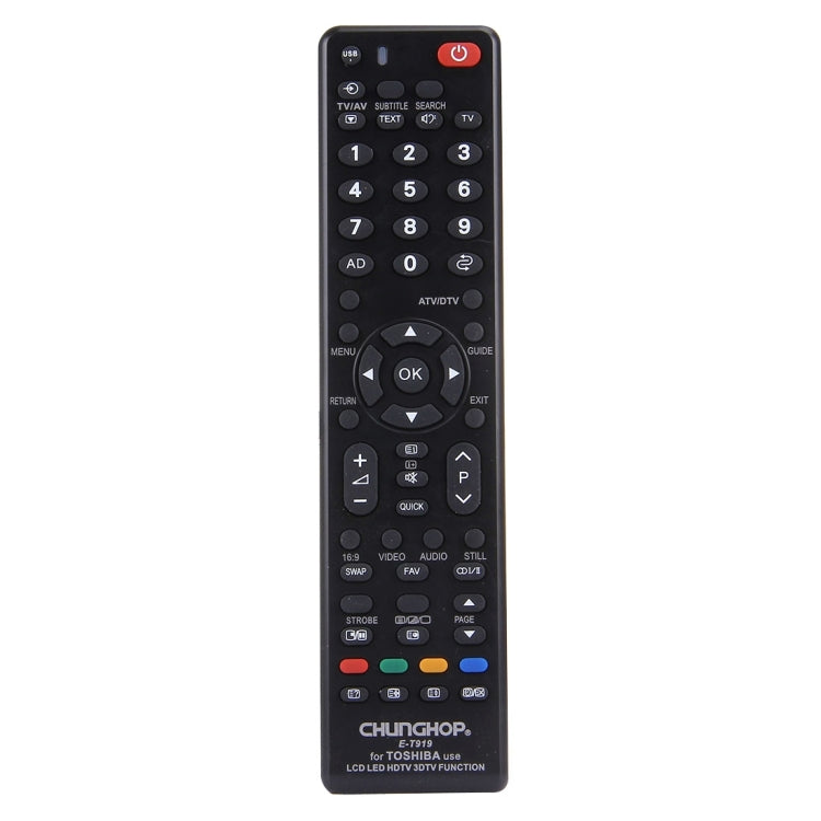 CHUNGHOP E-T919 Universal Remote Controller for TOSHIBA LED TV / LCD