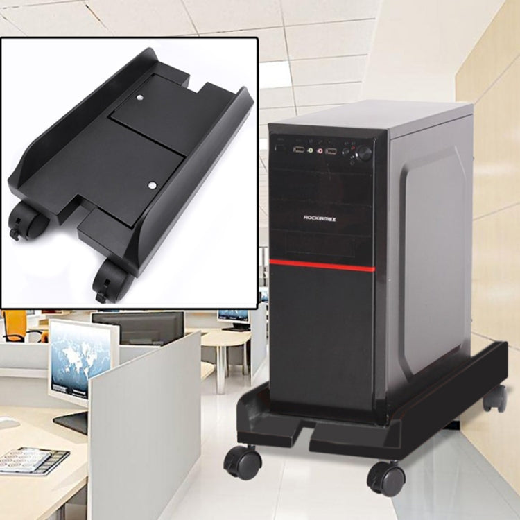 Computer Mainframe Host Adjustable Bracket with Wheel