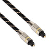 1.5m OD6.0mm Gold Plated Metal Head Woven Net Line Toslink Male to Male Digital Optical Audio Cable, Length: 1.5m