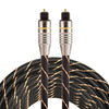 5m OD6.0mm Gold Plated Metal Head Woven Net Line Toslink Male to Male