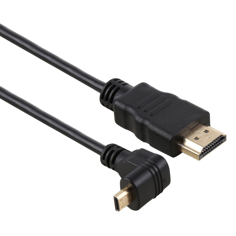 30cm 4K HDMI Male to Micro HDMI Reverse Angled Male Gold-plated