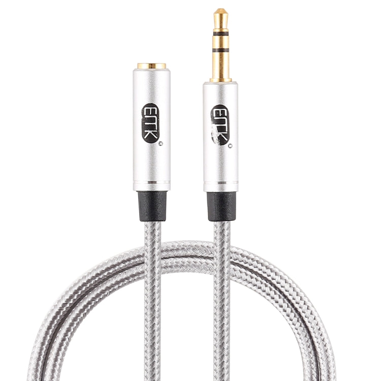 EMK 3.5mm Male to Female Gold-plated Plug Cotton Braided Audio Cable