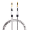EMK 3.5mm Male to Male Gold-plated Plug Cotton Braided Audio Cable for Speaker / Notebooks / Headphone, Length: 1m, EMK