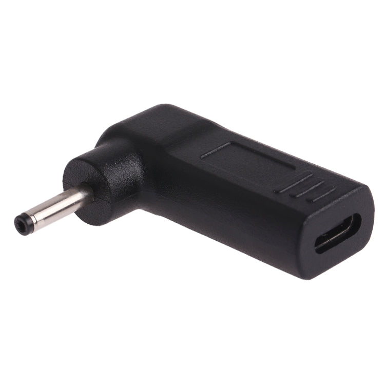 USB-C / Type-C Female to 3.0 x 1.1mm Male Plug Elbow Adapter Connector, 3.0 x 1.1mm Elbow