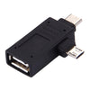 USB-C / Type-C Male + Micro USB Male to USB 2.0 Female Adapter, USB 2.0