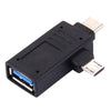USB-C / Type-C Male + Micro USB Male to USB 3.0 Female Adapter, USB 3.0