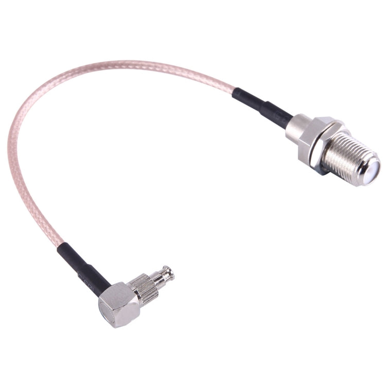 15cm F Female to TS9 + CRC9 RG316 Cable, TS9 90° Elbow to F Female