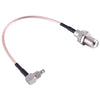 15cm F Female to TS9 + CRC9 RG316 Cable, TS9 90° Elbow to F Female