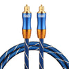 EMK LSYJ-A010 1m OD6.0mm Gold Plated Metal Head Toslink Male to Male