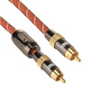 EMK TZ/A 3m OD8.0mm Gold Plated Metal Head RCA to RCA Plug Digital Coaxial Interconnect Cable Audio / Video RCA Cable, Length: 3m
