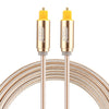 EMK 1.5m OD4.0mm Gold Plated Metal Head Woven Line Toslink Male to
