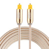 EMK 2m OD4.0mm Gold Plated Metal Head Woven Line Toslink Male to Male