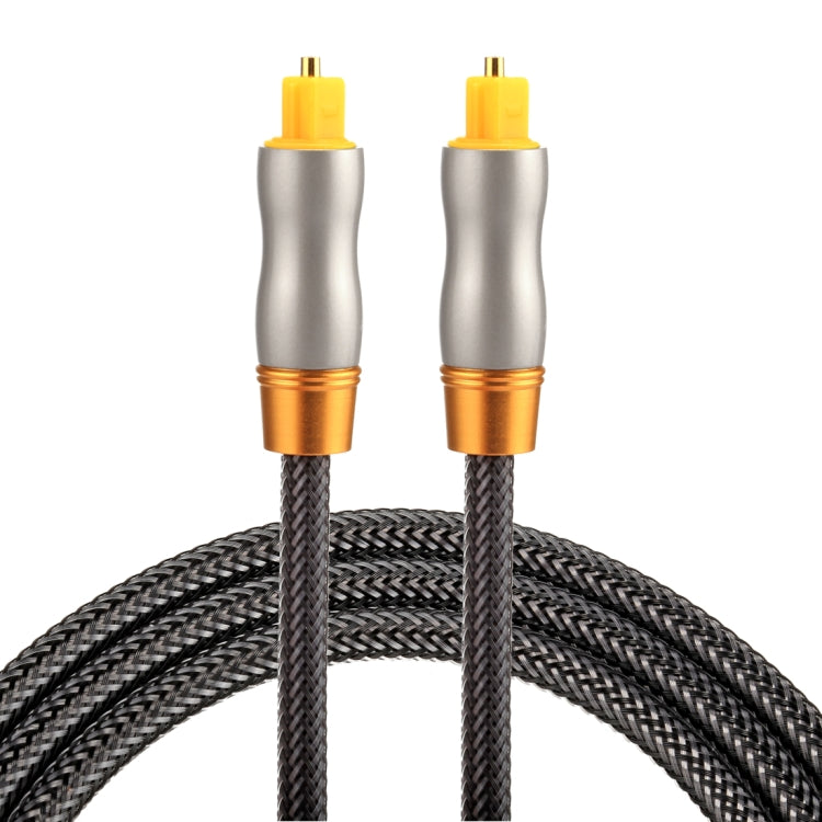 1m OD6.0mm Gold Plated Metal Head Woven Line Toslink Male to Male