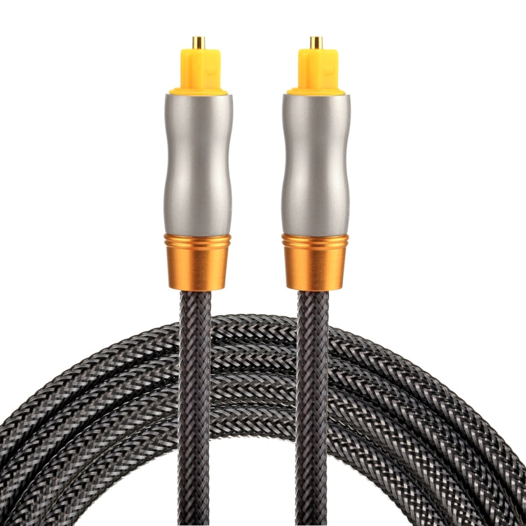 1.5m OD6.0mm Gold Plated Metal Head Woven Line Toslink Male to Male