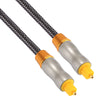 1.5m OD6.0mm Gold Plated Metal Head Woven Line Toslink Male to Male Digital Optical Audio Cable, Length: 1.5m