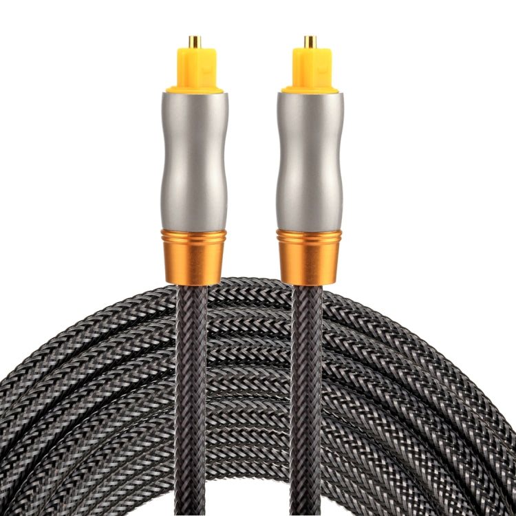 3m OD6.0mm Gold Plated Metal Head Woven Line Toslink Male to Male