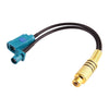 15cm RCA Female to  FAKRA Male + FAKRA Z Type Female RG174 Cable with Spring, FAKRA Male+FAKRA Z Female RG174