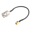 15cm UHF Female to SMA Male Adapter RG174 Cable, UHF Female to SMA Male