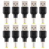 10 PCS 5.5 x 2.5mm Male to USB 2.0 Male DC Power Plug Connector