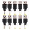 10 PCS 5.5 x 1.7mm Male to USB 2.0 Male DC Power Plug Connector