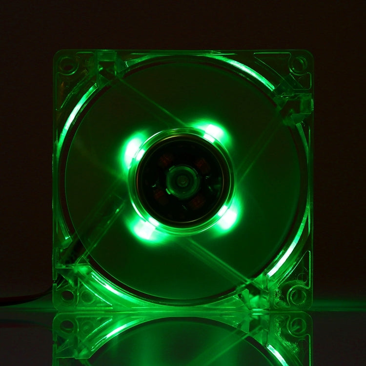 8025 4 Pin DC 12V 0.18A Computer Case Cooler Cooling Fan with LED