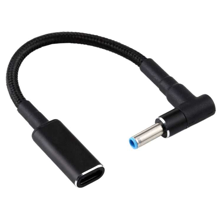 PD 100W 18.5-20V 4.5 x 0.6mm Elbow to USB-C / Type-C Adapter Nylon
