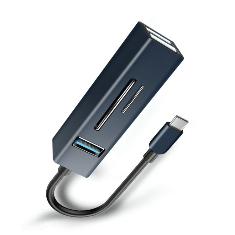 15102 5 in 1 USB-C / Type-C to USB3.0 + SD / TF Card Reader HUB