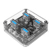 ORICO MH4U-30 USB 3.0 Transparent Desktop HUB with 30cm Micro USB Cable, MH4U-30