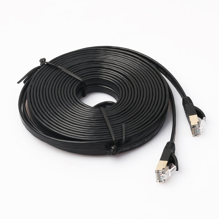 8m CAT7 10 Gigabit Ethernet Ultra Flat Patch Cable for Modem Router LAN Network - Built with Shielded RJ45 Connectors, Length: 8m