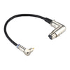 Aluminum Shell RCA Elbow Male to 3 Pin XLR CANNON Elbow Female Audio