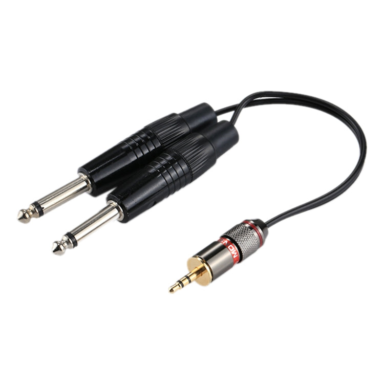 3.5mm Male to 2 x 6.35mm Male Mono Audio Adapter Cable